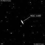 NGC 1185 - спиральная галактика. Описание NGC 1185:, Галактика в созвездии Эридан