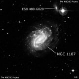 NGC 1187 - спиральная галактика с баром. Описание NGC 1187:, Галактика в созвездии Эридан