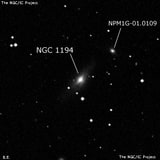 NGC 1194 - линзовидная галактика. Описание NGC 1194:, Галактика в созвездии Кит