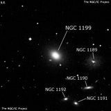 NGC 1199 - эллиптическая галактика. Описание NGC 1199:, Галактика в созвездии Эридан