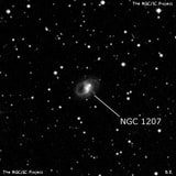 NGC 1207 - спиральная галактика. Описание NGC 1207:, Галактика в созвездии Персей