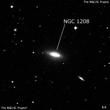 NGC 1208 - линзовидная галактика. Описание NGC 1208:, Галактика в созвездии Эридан