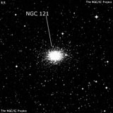 NGC 121 - шаровое скопление звёзд. Описание NGC 121:, Шаровое скопление в созвездии Тукан