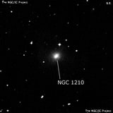 NGC 1210 - спиральная галактика с баром. Описание NGC 1210:, Галактика в созвездии Печь