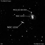 NGC 1216 - линзовидная галактика. Описание NGC 1216:, Галактика в созвездии Эридан