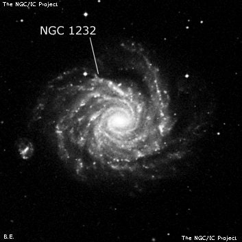 NGC 1232 - спиральная галактика с баром. Описание NGC 1232:, Галактика в созвездии Эридан