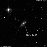 NGC 1234 - спиральная галактика с баром. Описание NGC 1234:, Галактика в созвездии Эридан