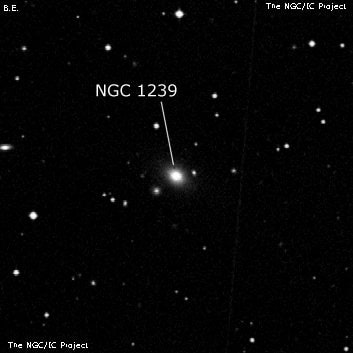 NGC 1239 - линзовидная галактика. Описание NGC 1239:, Галактика в созвездии Эридан