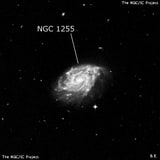 NGC 1255 - спиральная галактика с баром. Описание NGC 1255:, Галактика в созвездии Печь