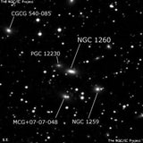 NGC 1260 - линзовидная галактика. Описание NGC 1260:, Галактика в созвездии Персей