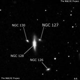 NGC 127 - линзовидная галактика. Описание NGC 127:, Галактика в созвездии Рыбы
