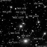 NGC 1277 - линзовидная галактика. Описание NGC 1277:, Галактика в созвездии Персей