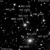 NGC 1278 - эллиптическая галактика. Описание NGC 1278:, Галактика в созвездии Персей