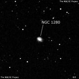 NGC 1280 - спиральная галактика с баром. Описание NGC 1280:, Галактика в созвездии Кит