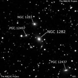 NGC 1282 - эллиптическая галактика. Описание NGC 1282:, Галактика в созвездии Персей