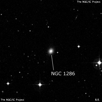 NGC 1286 - линзовидная галактика. Описание NGC 1286:, Галактика в созвездии Эридан
