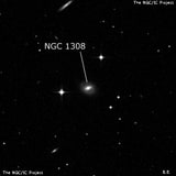 NGC 1308 - линзовидная галактика. Описание NGC 1308:, Галактика в созвездии Эридан