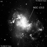 NGC 1313 - спиральная галактика с баром. Описание NGC 1313:, Галактика в созвездии Сетка