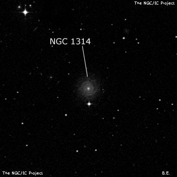 NGC 1314 - галактика. Описание NGC 1314:, Галактика в созвездии Эридан