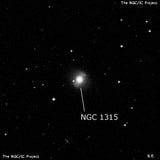 NGC 1315 - спиральная галактика с баром. Описание NGC 1315:, Галактика в созвездии Эридан
