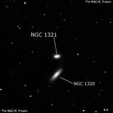 NGC 1321 - спиральная галактика. Описание NGC 1321:, Галактика в созвездии Эридан