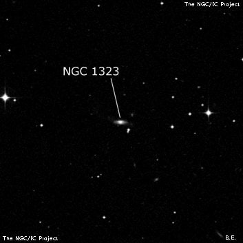 NGC 1323 - линзовидная галактика. Описание NGC 1323:, Галактика в созвездии Эридан