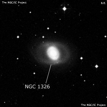 NGC 1326 - спиральная галактика с баром. Описание NGC 1326:, Галактика в созвездии Печь