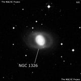 NGC 1326 - спиральная галактика с баром. Описание NGC 1326:, Галактика в созвездии Печь