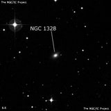 NGC 1328 - линзовидная галактика. Описание NGC 1328:, Галактика в созвездии Эридан