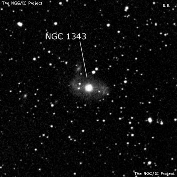 NGC 1343 - спиральная галактика с баром. Описание NGC 1343:, Галактика в созвездии Кассиопея