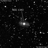 NGC 1343 - спиральная галактика с баром. Описание NGC 1343:, Галактика в созвездии Кассиопея