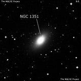 NGC 1351 - галактика. Описание NGC 1351:, Галактика в созвездии Печь
