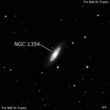 NGC 1354 - линзовидная галактика. Описание NGC 1354:, Галактика в созвездии Эридан