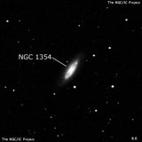NGC 1354 - линзовидная галактика. Описание NGC 1354:, Галактика в созвездии Эридан