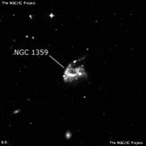 NGC 1359 - спиральная галактика с баром. Описание NGC 1359:, Галактика в созвездии Эридан