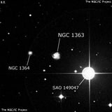 NGC 1363 - галактика. Описание NGC 1363:, Галактика в созвездии Эридан