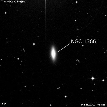 NGC 1366 - линзовидная галактика. Описание NGC 1366:, Галактика в созвездии Печь