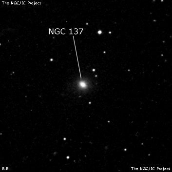 NGC 137 - линзовидная галактика. Описание NGC 137:, Галактика в созвездии Рыбы
