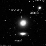 NGC 1374 - эллиптическая галактика. Описание NGC 1374:, Галактика в созвездии Печь