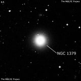 NGC 1379 - эллиптическая галактика. Описание NGC 1379:, Галактика в созвездии Печь