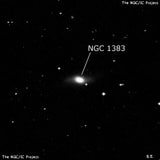 NGC 1383 - спиральная галактика с баром. Описание NGC 1383:, Галактика в созвездии Эридан