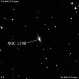 NGC 1390 - спиральная галактика с баром. Описание NGC 1390:, Галактика в созвездии Эридан