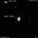 NGC 1393 - спиральная галактика с баром. Описание NGC 1393:, Галактика в созвездии Эридан