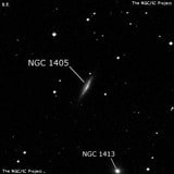 NGC 1405 - линзовидная галактика. Описание NGC 1405:, Галактика в созвездии Эридан