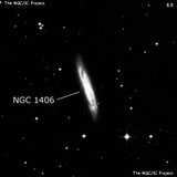 NGC 1406 - спиральная галактика с баром. Описание NGC 1406:, Галактика в созвездии Печь