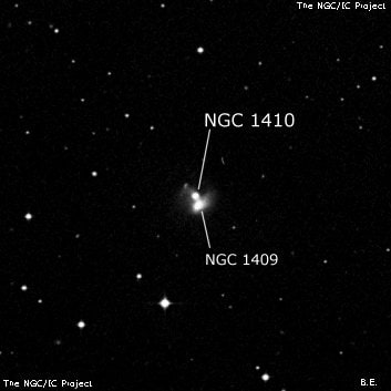 NGC 1410 - эллиптическая галактика. Описание NGC 1410:, Галактика в созвездии Телец