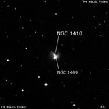 NGC 1410 - эллиптическая галактика. Описание NGC 1410:, Галактика в созвездии Телец