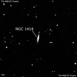 NGC 1414 - спиральная галактика с баром. Описание NGC 1414:, Галактика в созвездии Эридан