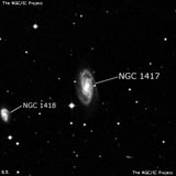 NGC 1417 - спиральная галактика с баром. Описание NGC 1417:, Галактика в созвездии Эридан