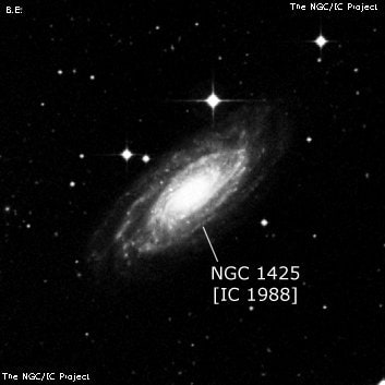 NGC 1425 - спиральная галактика. Описание NGC 1425:, Галактика в созвездии Печь